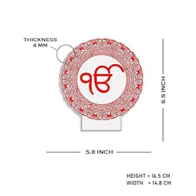 3D Illusion Ek Onkar Night Lamp with Automatic Color Changing Light  Gift for Home for Special Occasion  Home Decor  Gurudwara Pooja Room Decor Light